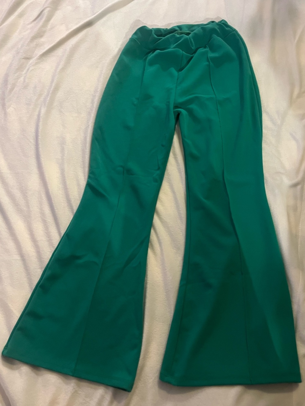 Women's Emerald Green Flared Pants